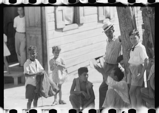 Photo:1930s Children Boys Outdoors Cabin Group Photo