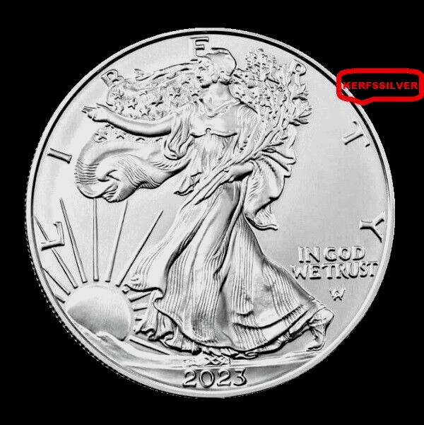 2023  AMERICAN SILVER EAGLE  1  OZ.  PURE FINE SILVER  999 BULLION COIN / BU-UNC