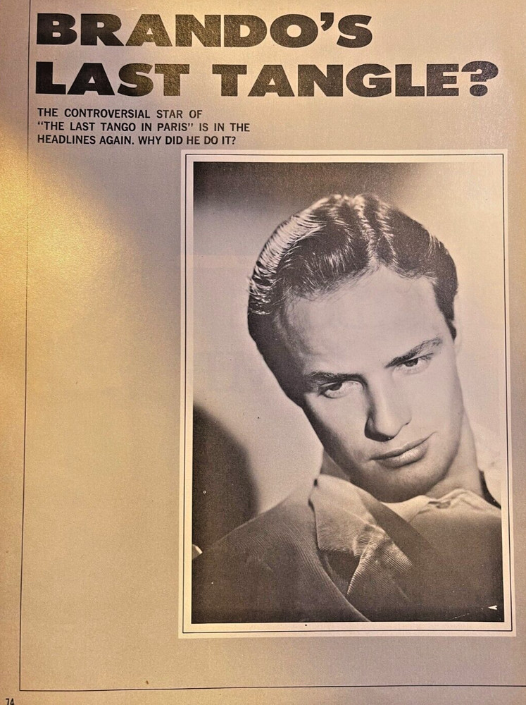 1973 Actor Marlon Brando illustrated