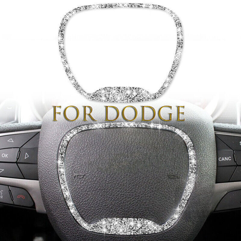 Diamond Car Steering Wheel Frame Cover Trim For Dodge Charger Challenger 2015-24