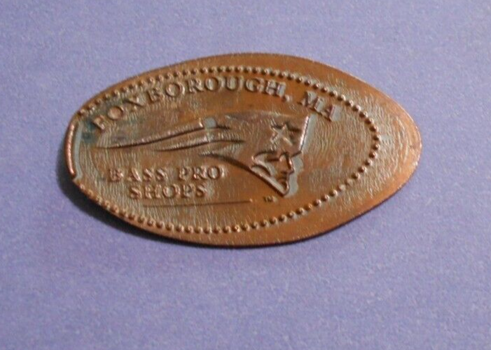 Bass Pro Shops elongated penny Foxborough MA USA cent New England Patriots coin