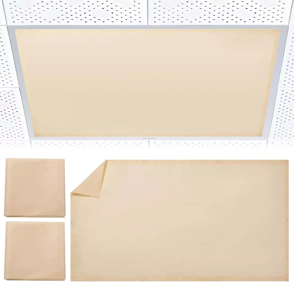 2pcs Fluorescent Light Covers - for Ceiling Lights warm yellow