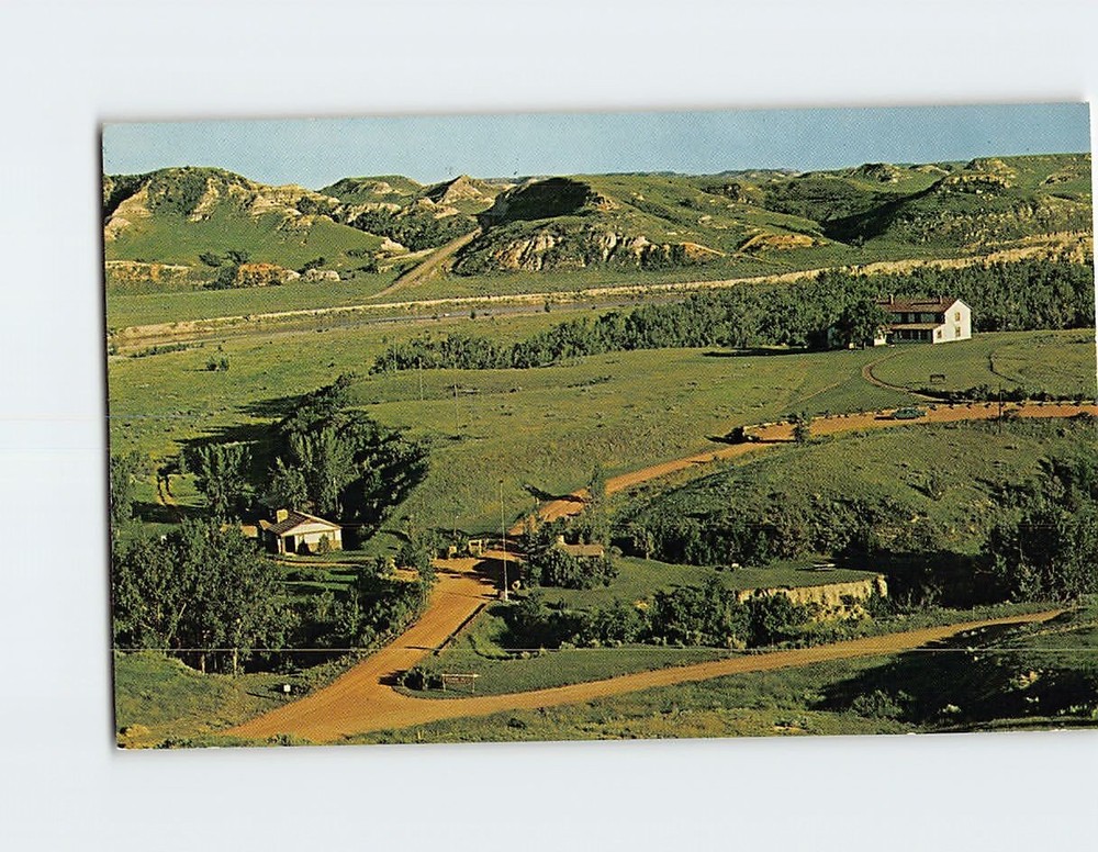 Postcard Aerial View Chateau De Mores Medora North Dakota USA