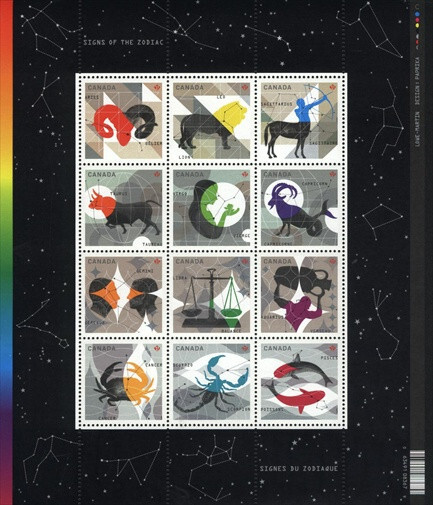 Canada UNITRADE  #  2448 MNH    RARE Zodiac sheet