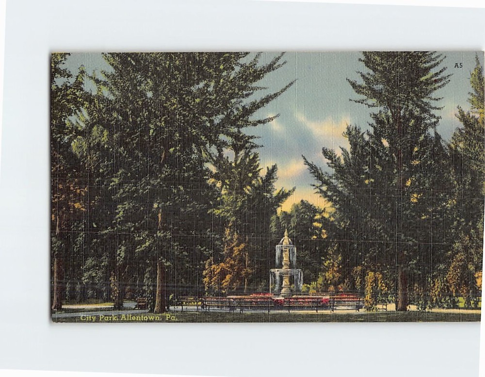 Postcard City Park Allentown Pennsylvania USA