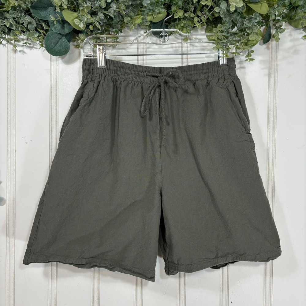EZ GEAR Olive Green Casual Utility Shorts Cotton Summer Outdoors SMALL