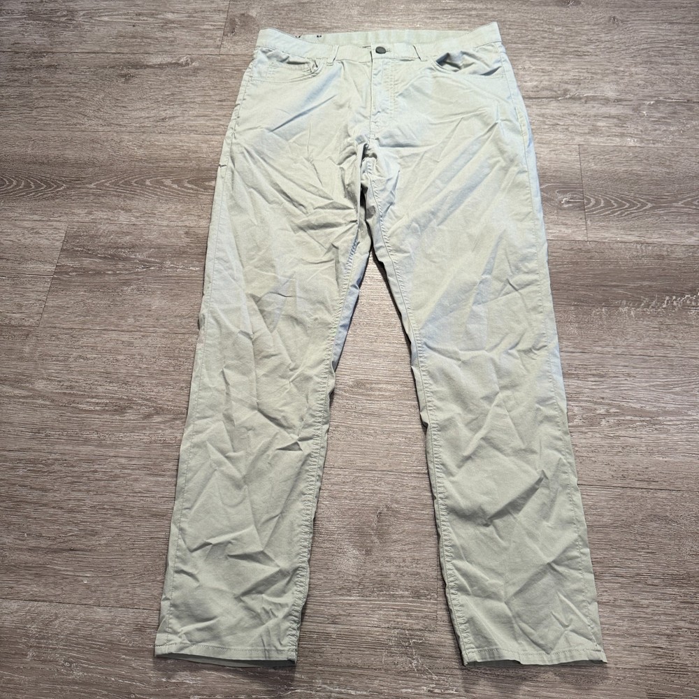 Faherty Pants Mens 32 Gray Performance Organic Cotton Stretch 32x30 Coolmax