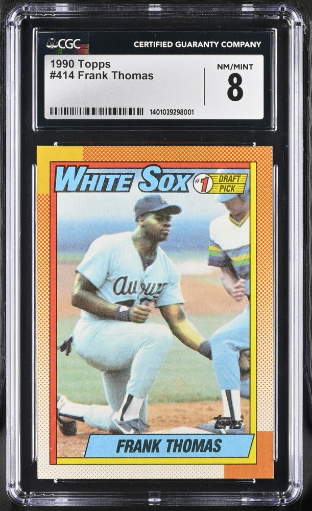 1990 Topps Frank Thomas Rookie HOF Name On Front CGC 8 NM-MT RC