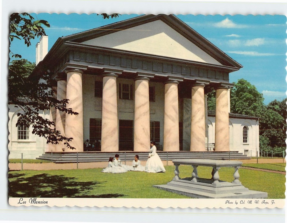 Postcard Custis-Lee Mansion Arlington National Cemetery Virginia USA