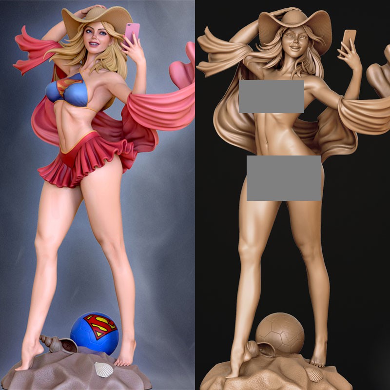 3D Print 1/8 1/6 Super Girl Garage Kit Figure Model Kit Unpainted Unassembled GK
