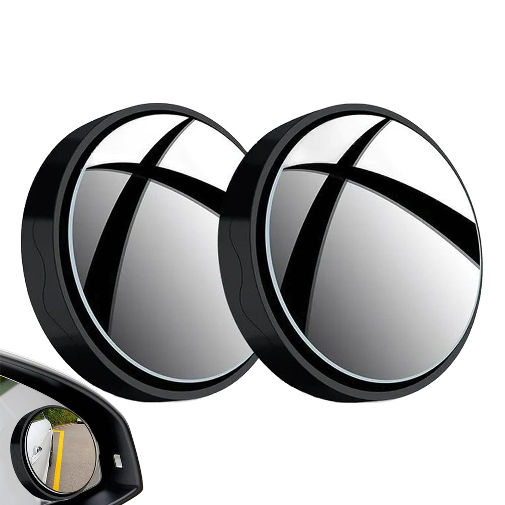 2Pcs Blind Spots Mirror Car Convex Rear Side View Suction Cup Small Round