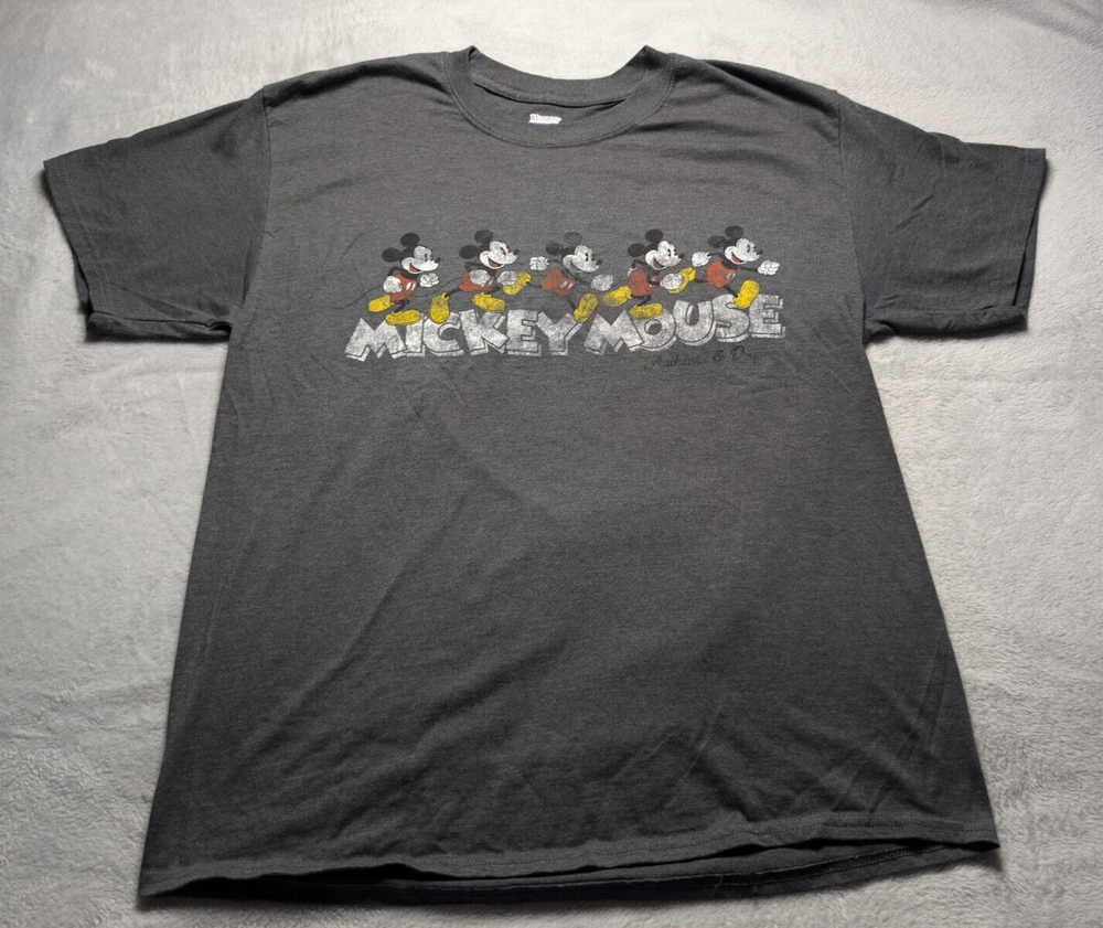 Disney Parks Authentic Mickey Mouse Animation T-Shirt XL Gray for Men