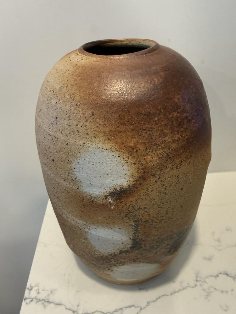 Vintage Studio Pottery Vase | Hand Thrown Stoneware Earth Tone Ceramic