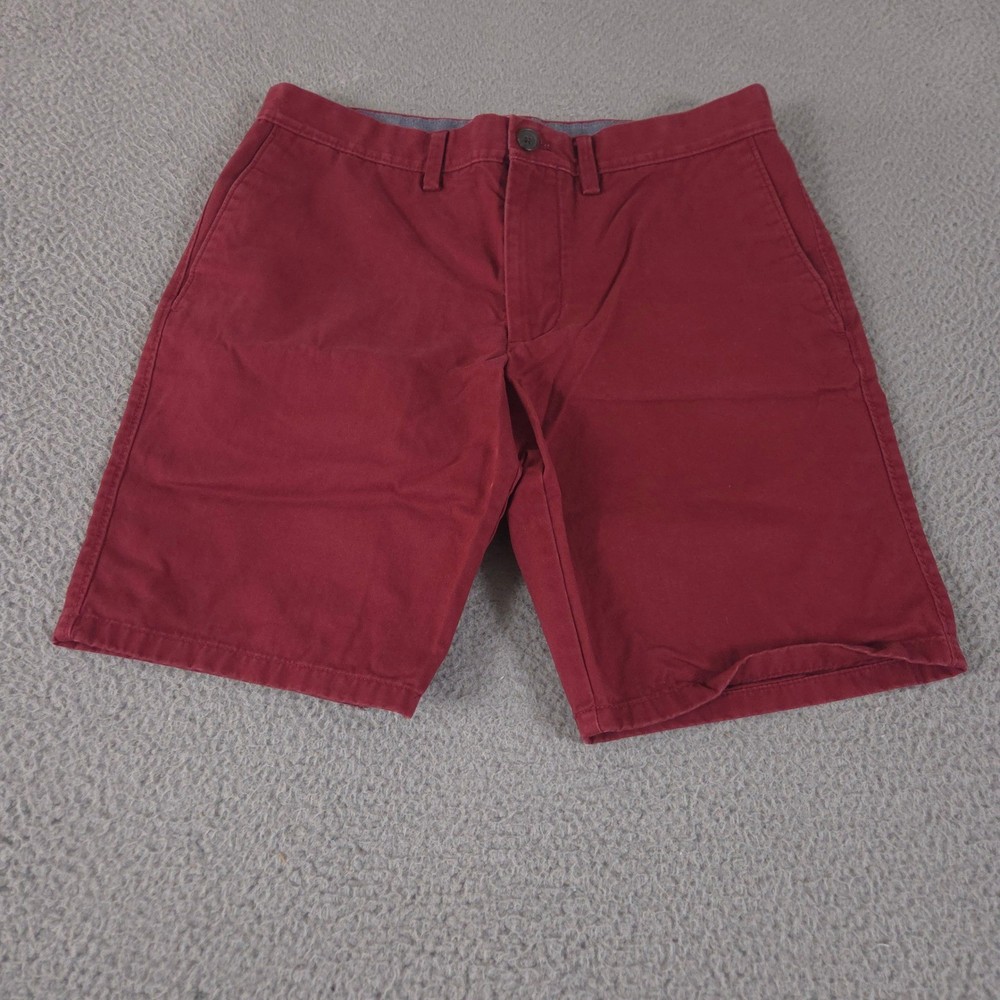 Banana Republic Shorts Mens 31 Red Aiden Slim Fit Cotton Flat Front Chino 9