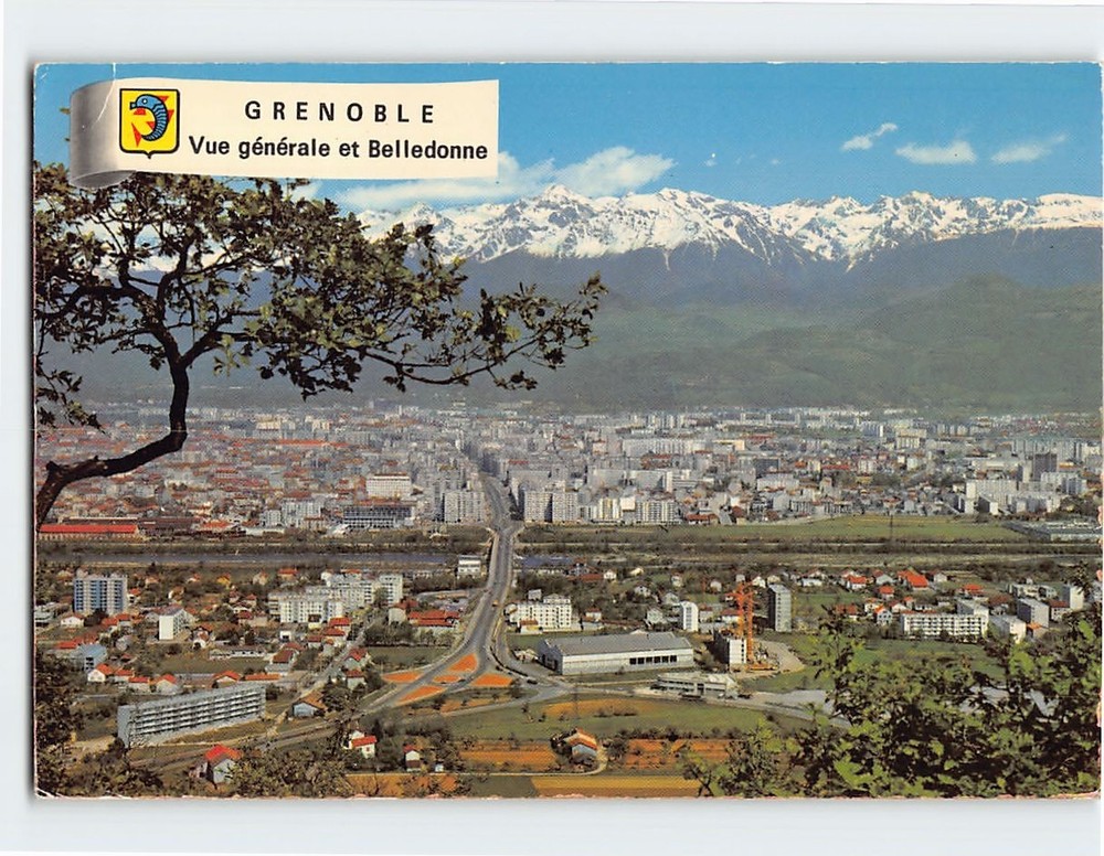 Postcard Panoramic View Grenoble France