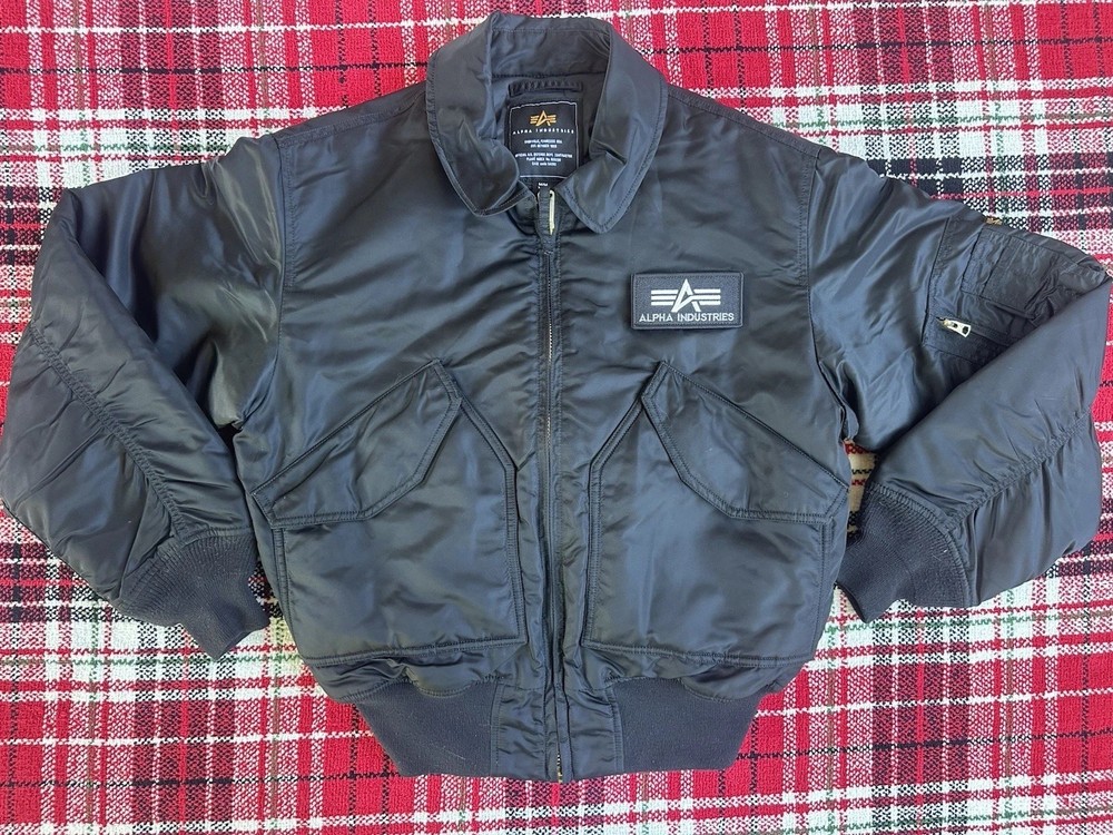 Vintage Alpha Industries Flyer’s CWU-45P Nylon Bomber Jacket Men’s Size S