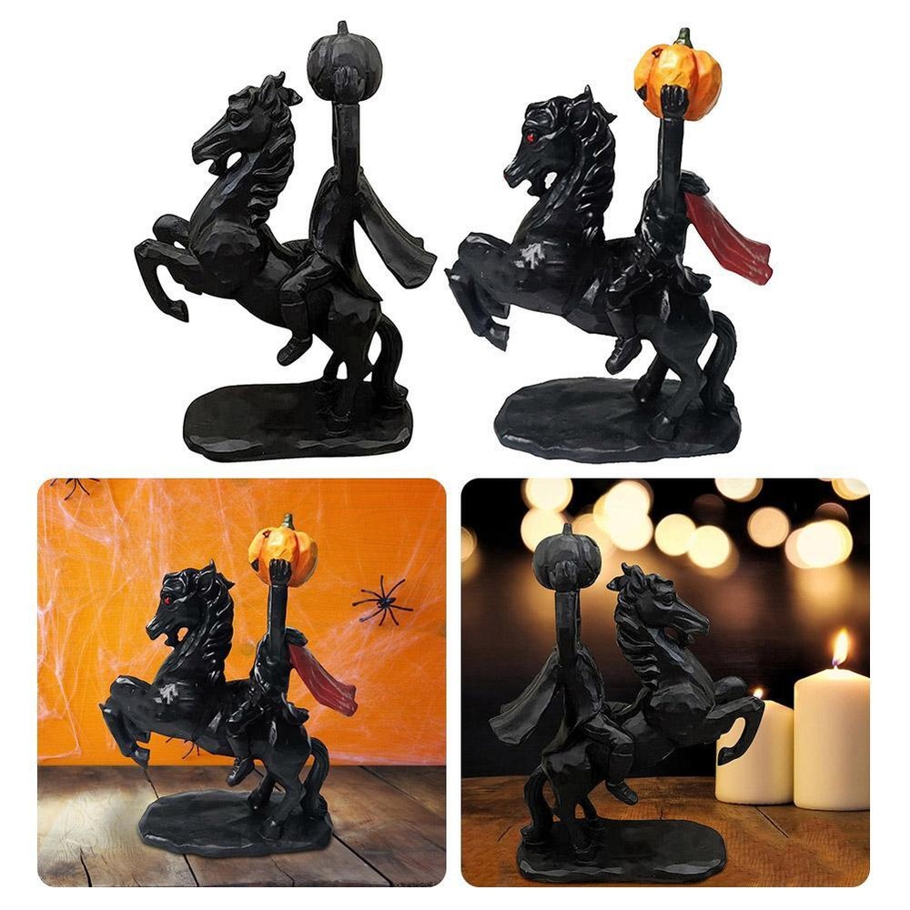 NEW Halloween Headless Horseman Statue Sculpture Knight Hard Decoration