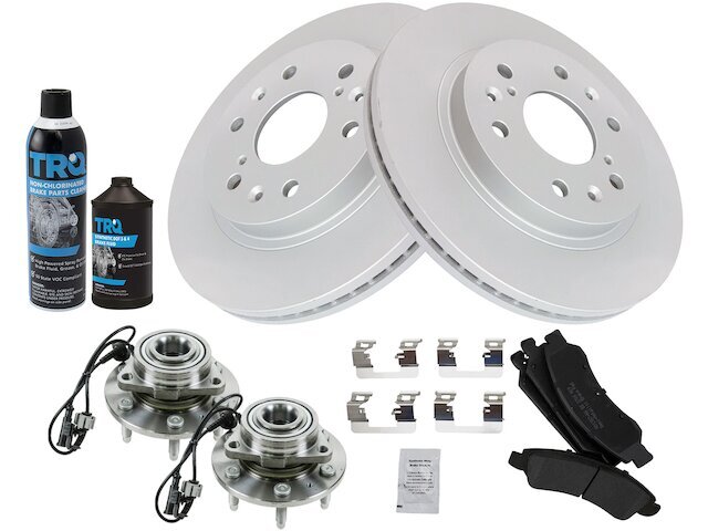 Front Brake Pad and Rotor and Wheel Hub Kit fits Escalade ESV 2008-2014 53NTFG