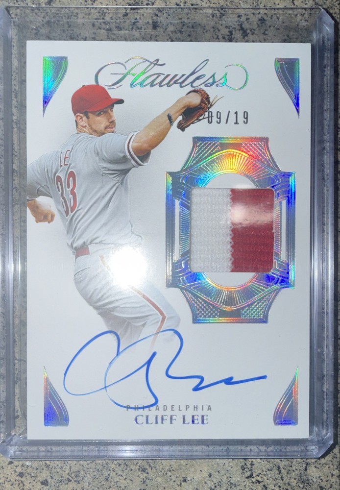 2025 Panini Flawless Prime Patch Auto Cliff Lee /19