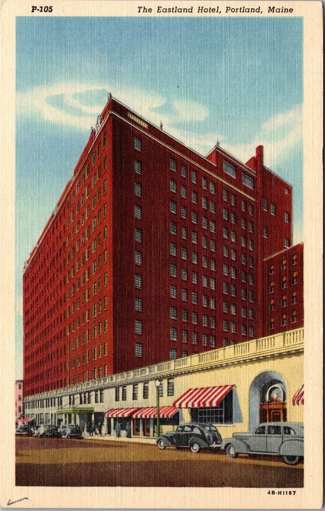 Portland ME-Maine, The Eastland Hotel, Outside, Vintage Postcard