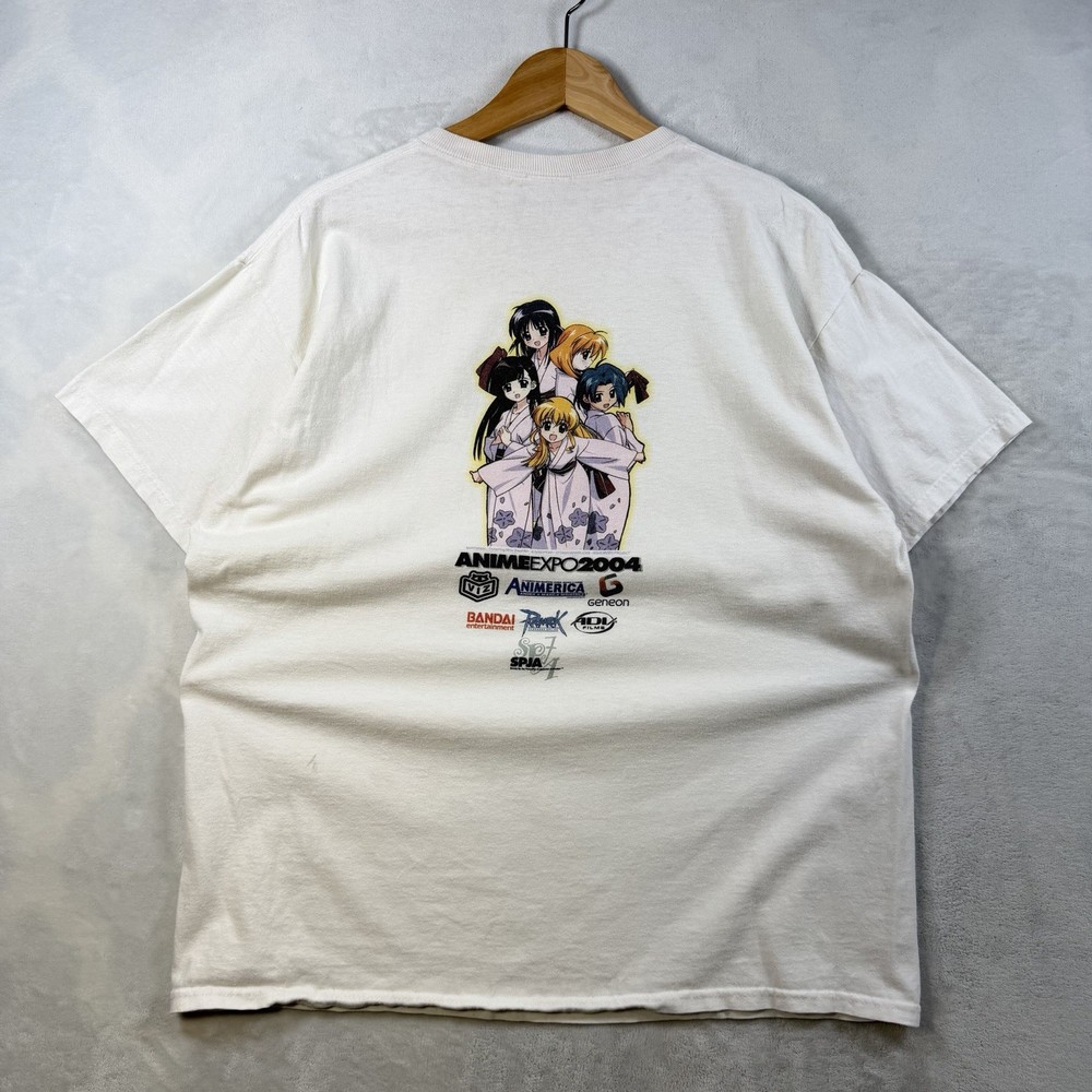 Vintage Y2K Anime Mahoromatic Expo 2004 Short Sleeved Shirt Mens Size XL