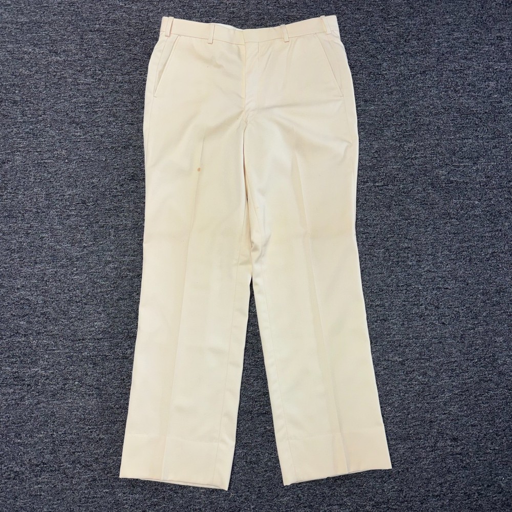 Vintage 90s Brooks Brothers 346 Casual Dress Pants Sz 36x31 Cream Beige