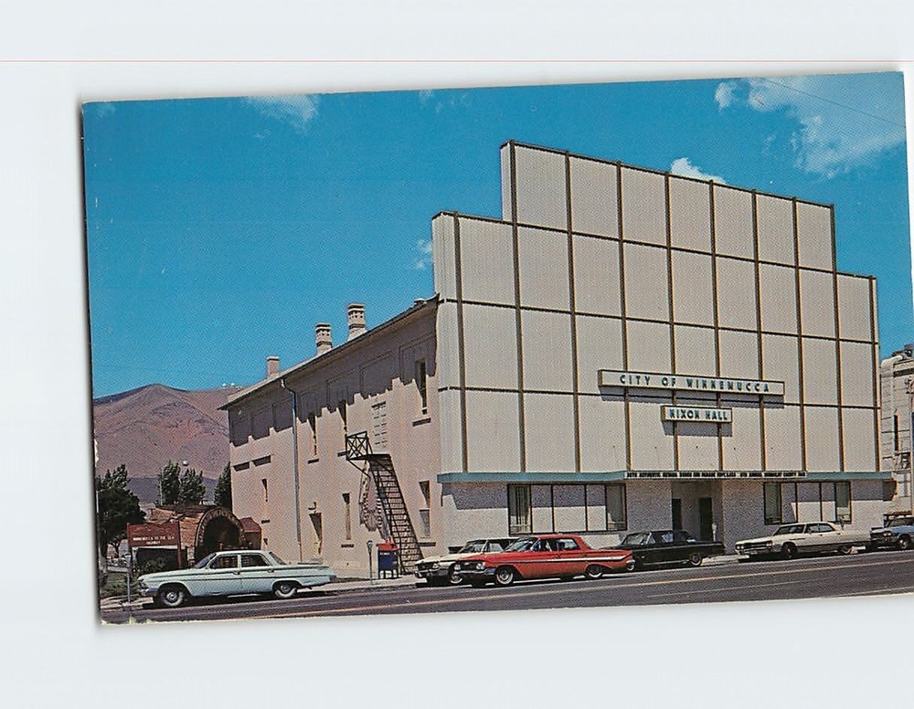 Postcard Nixon Hall Winnemucca Nevada USA