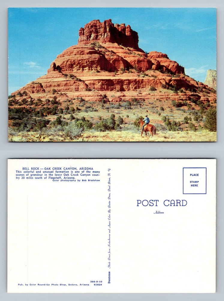 Sedona, AZ-Arizona, Bell Rock Oak Creek Canyon Rock Formation Vintage Postcard