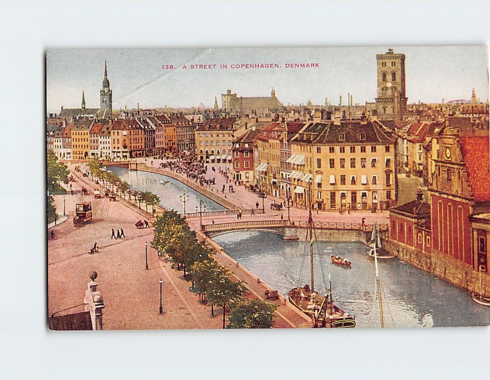 Postcard A Street In Copenhagen Denmark