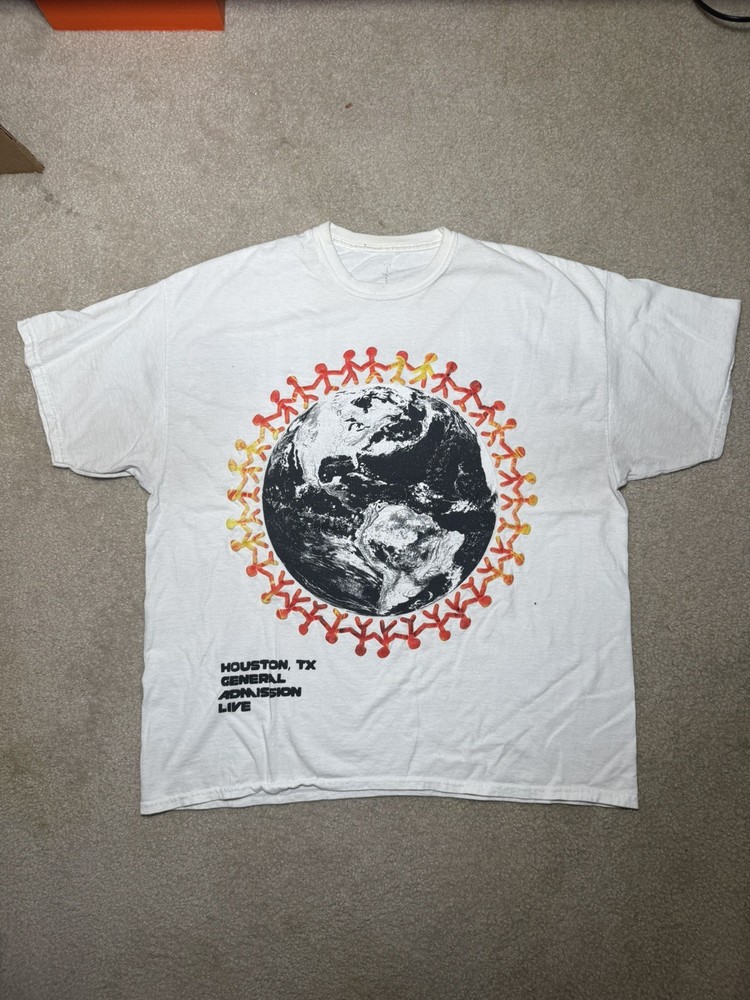 Travis Scott Astroworld Houston TX General Admission Live White T-Shirt Size XL
