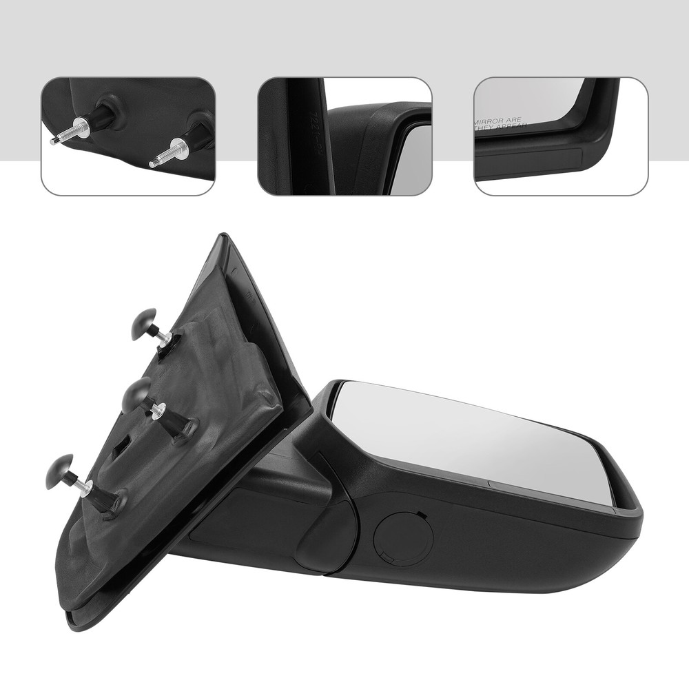 Mirror  Textured Black Passenger Side Right RH for 2007 2008-2014 Ford F150