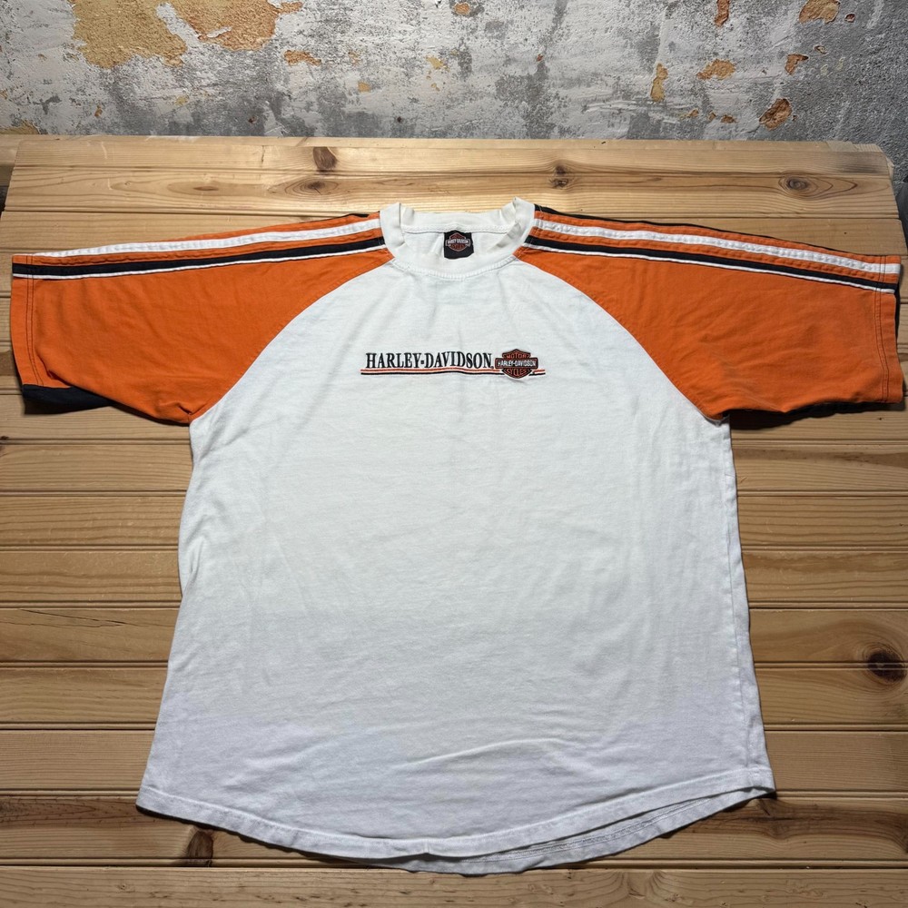Vintage Y2K Harley-Davidson Bluegrass Louisville KY Embroidered Raglan Shirt XL