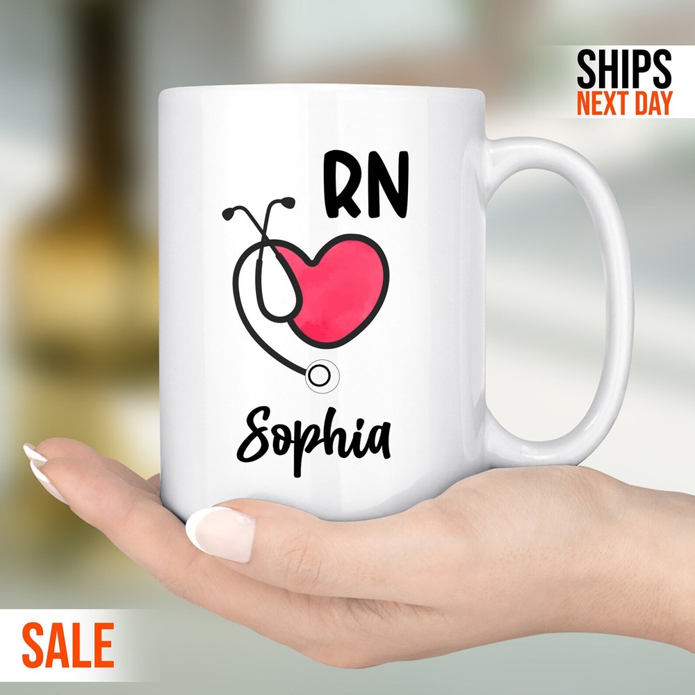 Rn Mug Custom Rn Mug Professional Mug Co Worker Gift Personalized Gift Mug Rn