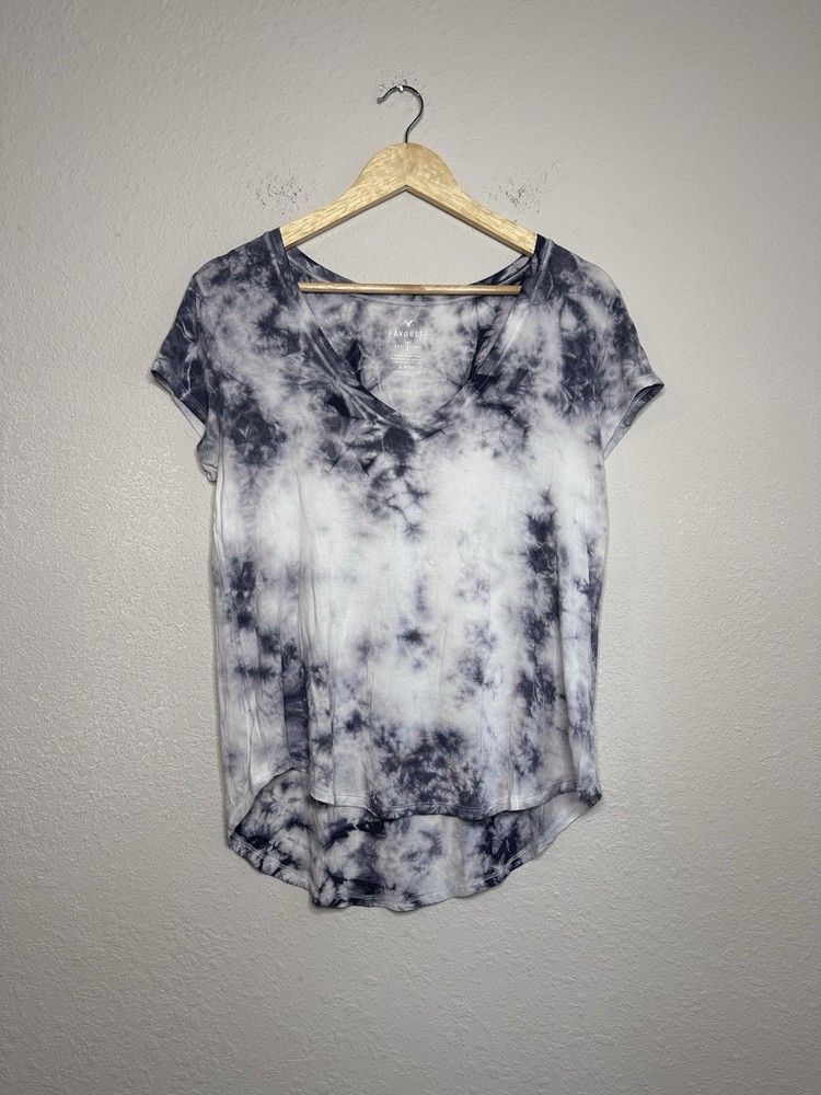 American Eagle Favorite Tee Tie-Dye V-Neck Short Sleeve Top Size Small