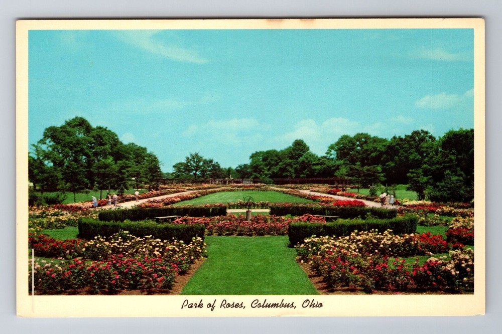 Columbus OH-Ohio, Park Of Roses, Antique, Vintage Souvenir Postcard