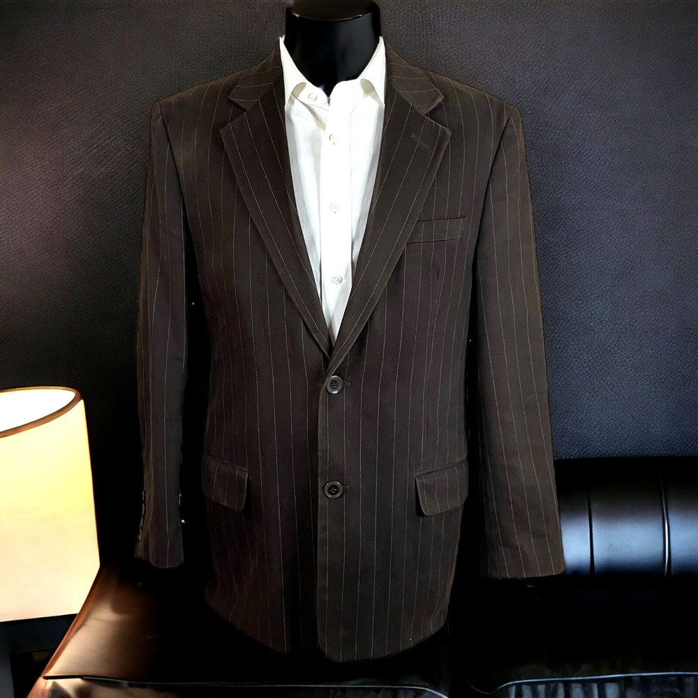 Structure Sportcoat Blazer Mens M  42R Brown Cotton Striped
