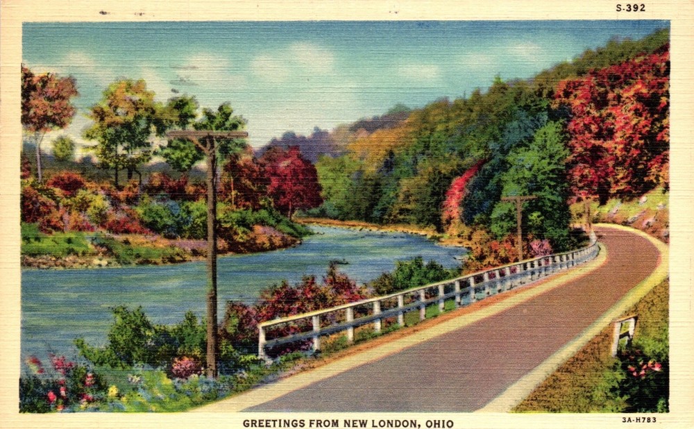 Postcard greetings from New London, Ohio