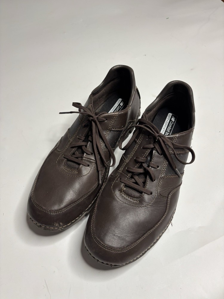 Rockport Mens 13 Brown Leather Lace up Casual Walking Shoe Classic Church