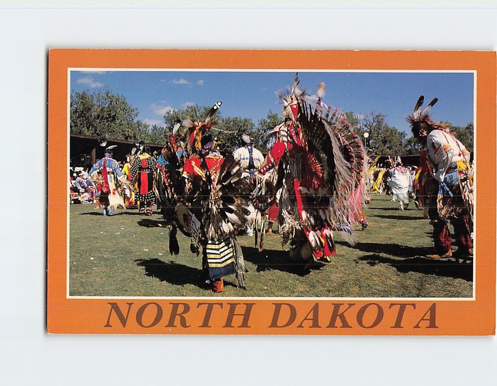 Postcard United Tribes Pow Wow Bismarck Native American Indian North Dakota USA
