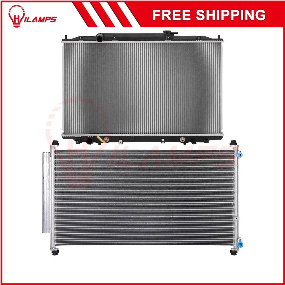 Aluminum Radiator & AC Condenser Cooling Kit For 2005-2010 Honda Odyssey 3.5L