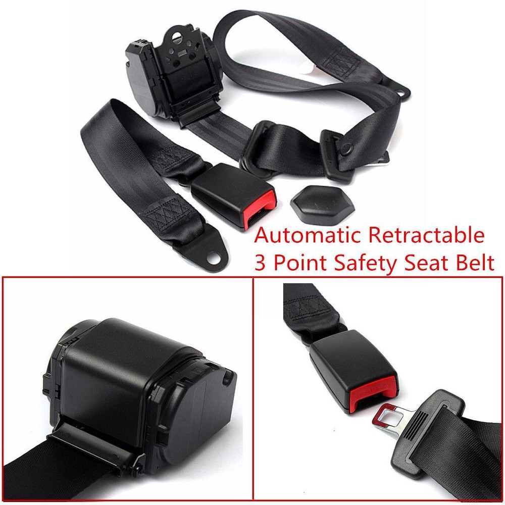 Retractable 3-Point Safety Seat Belt for Cars Trucks & Pickups