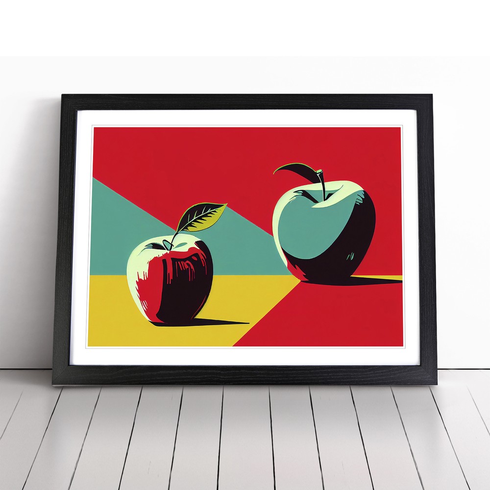 Pop Art Apple Fruit Vol.1 Abstract Wall Art Print Framed Canvas Picture Poster