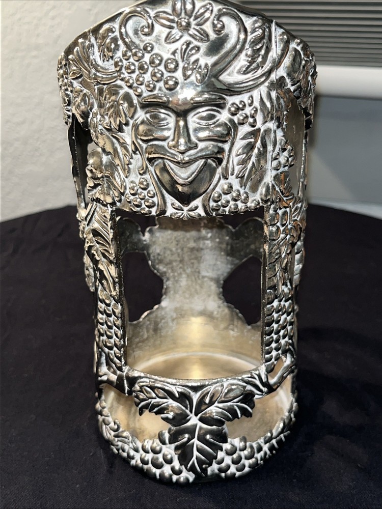 Vintage 1982 Heavy Godinger Silver Art GSA Wine Bottle Holder Caddy Server