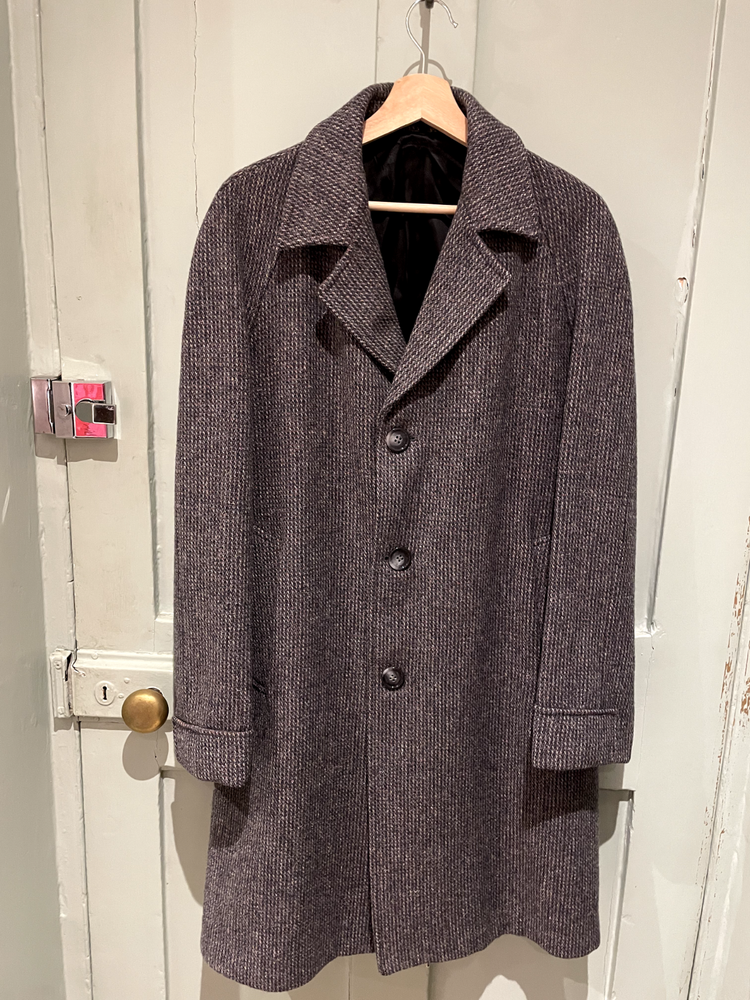 Vintage Ganex Wool Balmacaan Raglan Sleeve Overcoat – Size 38