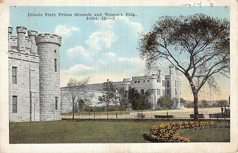 Postcard IL: Illion State Prison, Joliet, Illinois, Antique DB Posted 1923