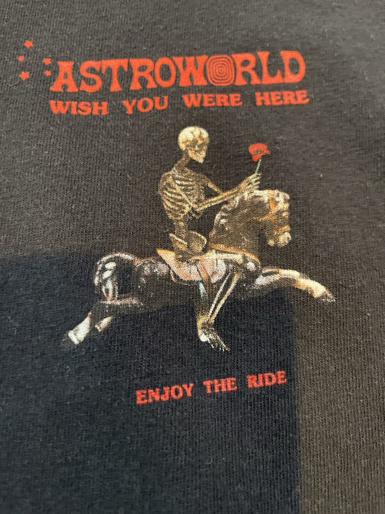 Travis Scott AstroWorld 2018 Tour Wish You Were Here T-Shirt Men's Size Large