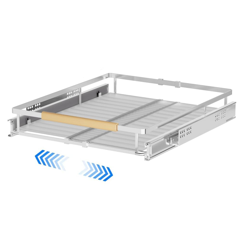 Expandable Pull Out Drawer Cabinet Organizers, Slide Out Pantry Shelves Wire ...