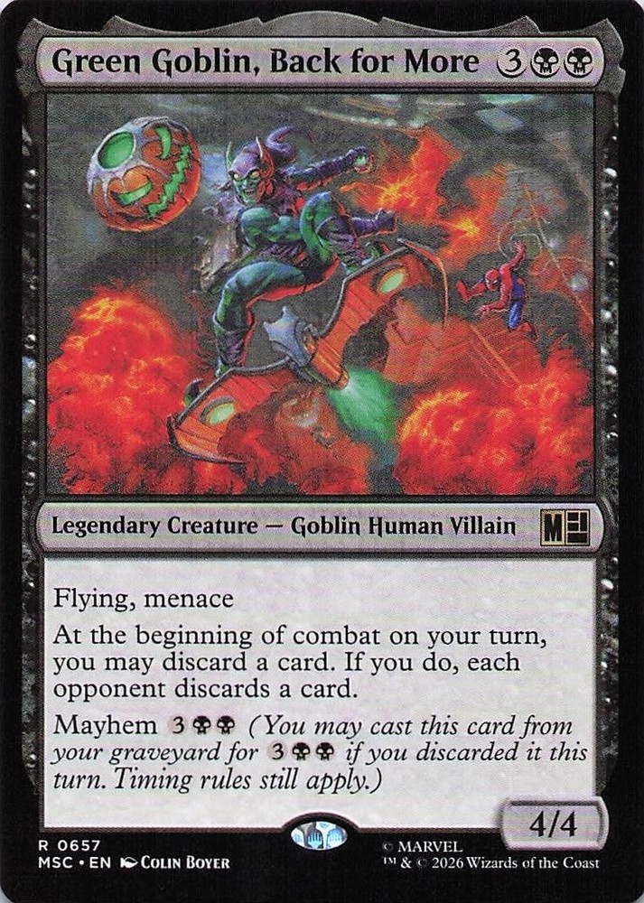 Green Goblin, Back for More 657 Commander: Marvel Super Heroes MTG NM/M