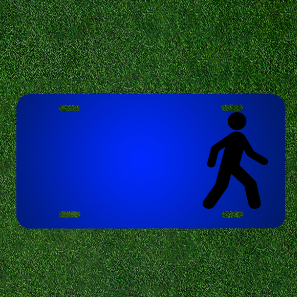 Custom Personalized License Plate With Add Names To Man Person Symbol