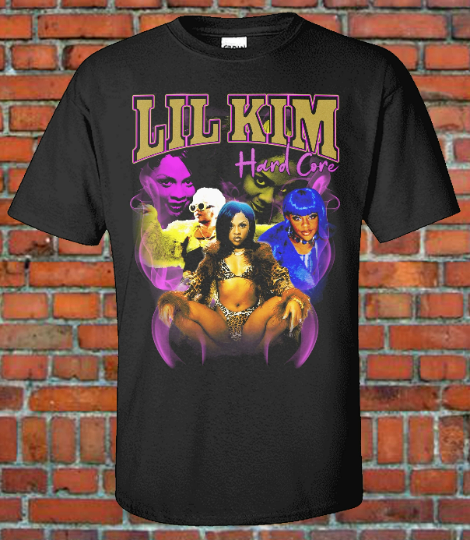 Lil KIm 90s Style Vintage Bootleg Rap Tee Bad Boy Biggie Junior MAFIA Hip Hop